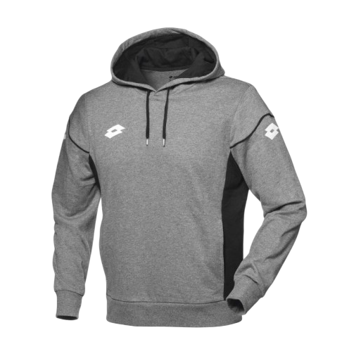 Lotto Felpa Cappuccio Junior Stars Evo R9772 Grigio-Nero