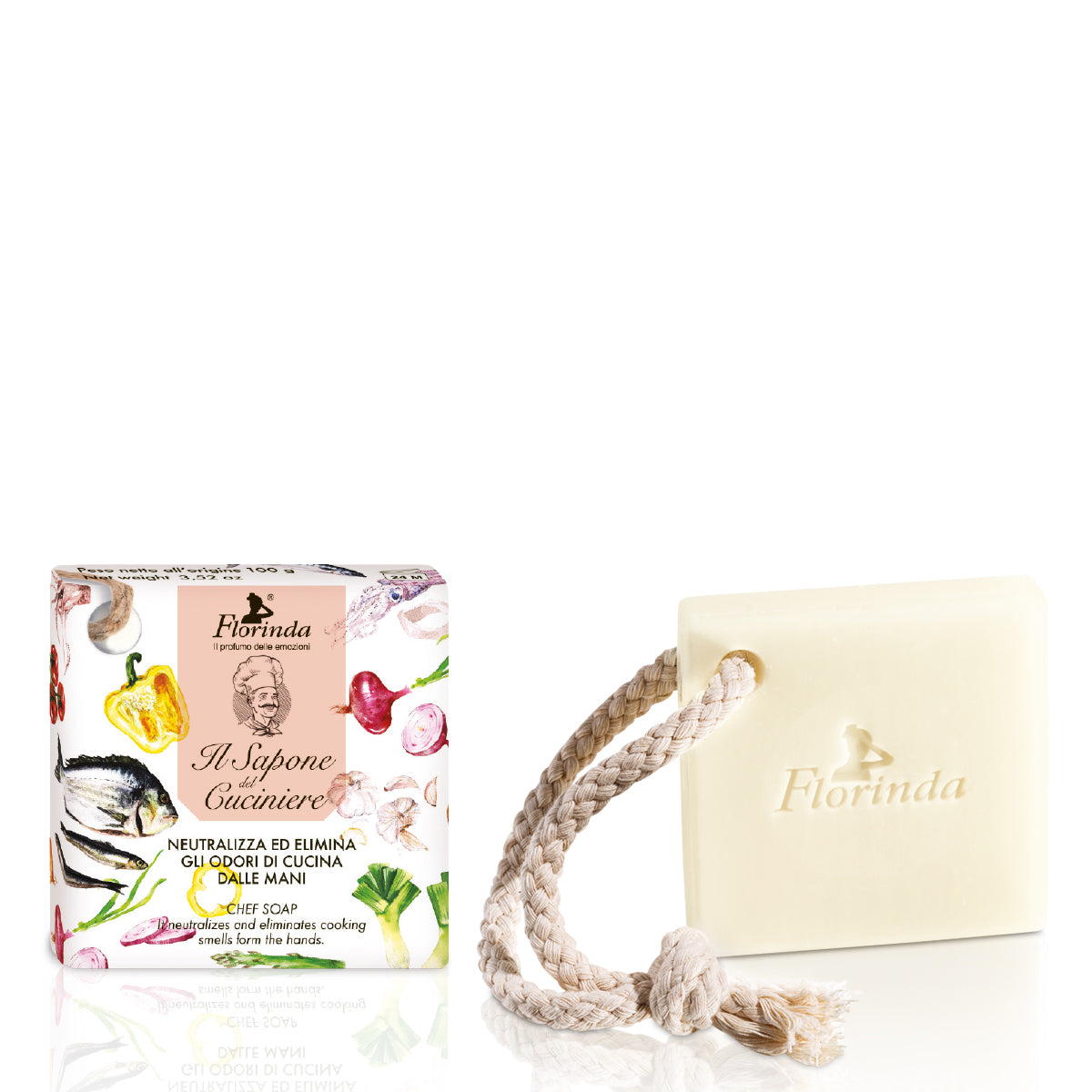 Florinda Il Sapone Del Cuciniere Saponetta Neutralizza Ed Elimina Odori Di Cucina Dalle Mani 100 gr