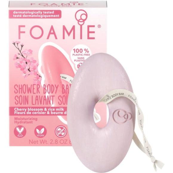 Foamie Sapone Solido Idratante Per Il Corpo Cherry Kiss Con Fiori Di Ciliegio E Latte Di Riso 80 gr