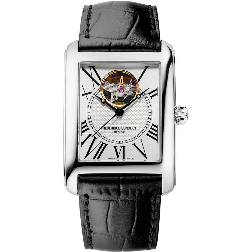 Frederique Constant FC-310MC4S36 – Automatico Swiss Made, quadrante silver, cassa rettangolare 30.4×33.3 mm