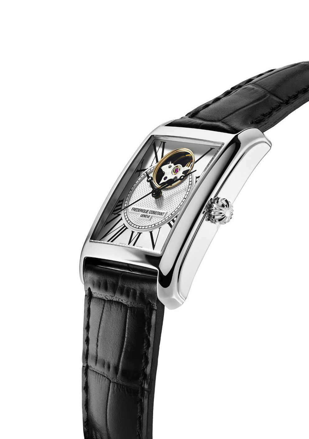 Frederique Constant FC-310MC4S36 – Automatico Swiss Made, quadrante silver, cassa rettangolare 30.4×33.3 mm