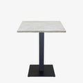 Tavolo da Ristorante 70x70 Base Quadrata Antracite o nero Piano Bianco Antico
