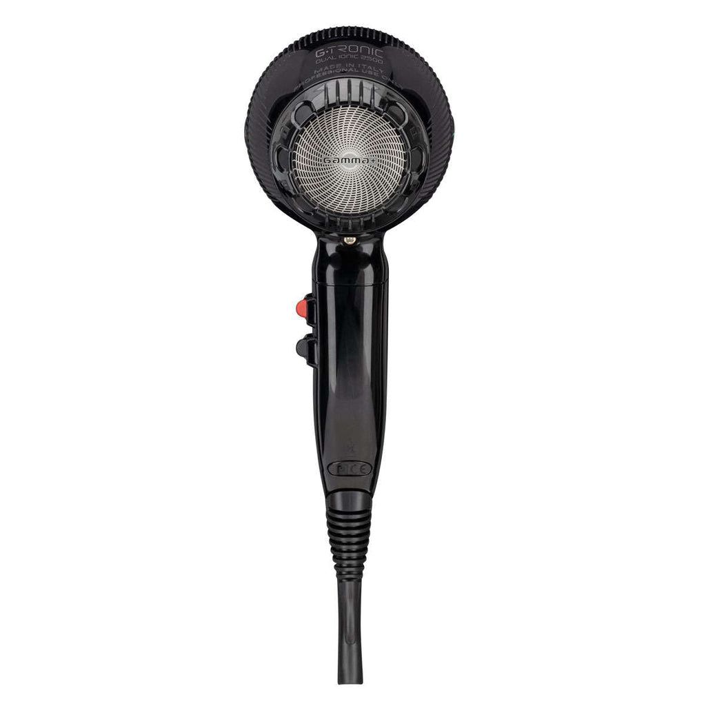 GammaPiù G-Tronic Dual Ionic 2500 Asciugacapelli Porfessionale Con Motore Digitale G-Tron Nero