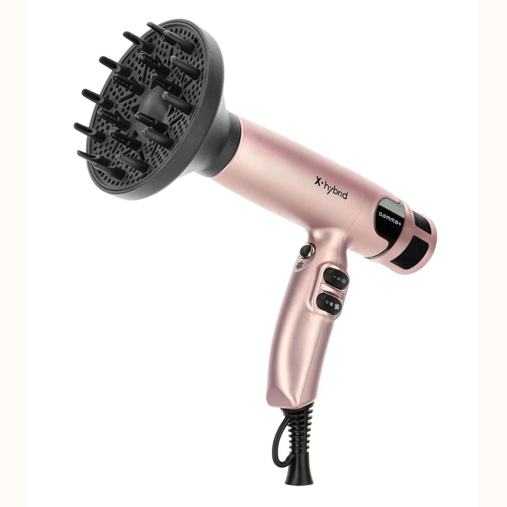 GammaPiù X-Hybrid Asciugacapelli Professionale Ionic Technology Gold Rose 1800 W