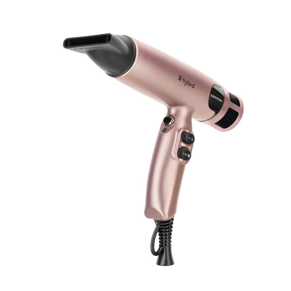 GammaPiù X-Hybrid Asciugacapelli Professionale Ionic Technology Gold Rose 1800 W