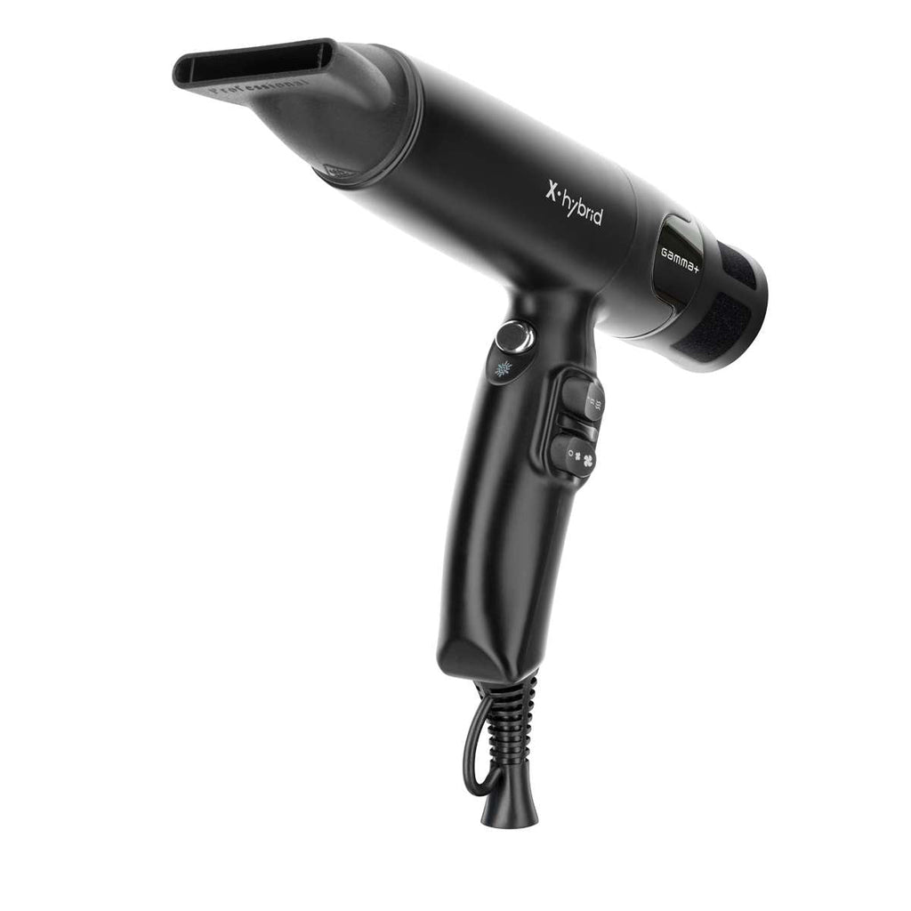 GammaPiù X-Hybrid Asciugacapelli Professionale Ionic Technology Nero 1800 W