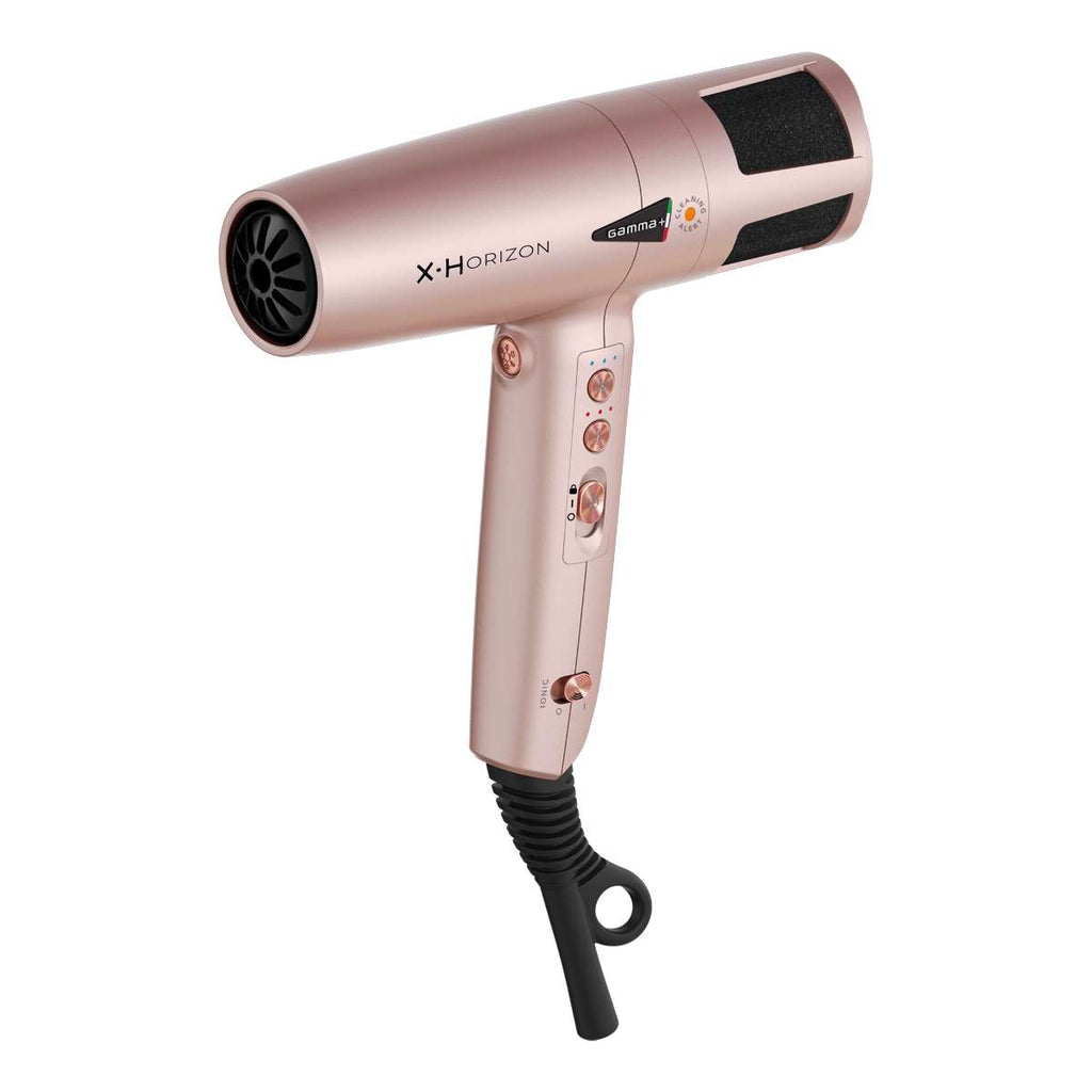 GammaPiù X.Horizon Asciugacapelli Professionale Con Generatore Ioni Motore Digitale G-Tron Turbo 1600 W Rose Gold