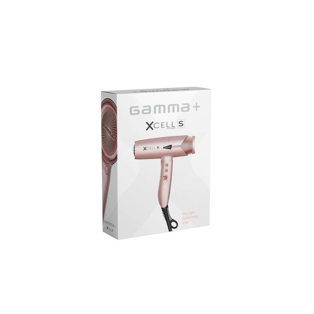 GammaPiù XCell Bactericidal Asciugacapelli Ultra Leggero Con Motore Digitale E Tecnologia Ionic 1600 W Gold Rose