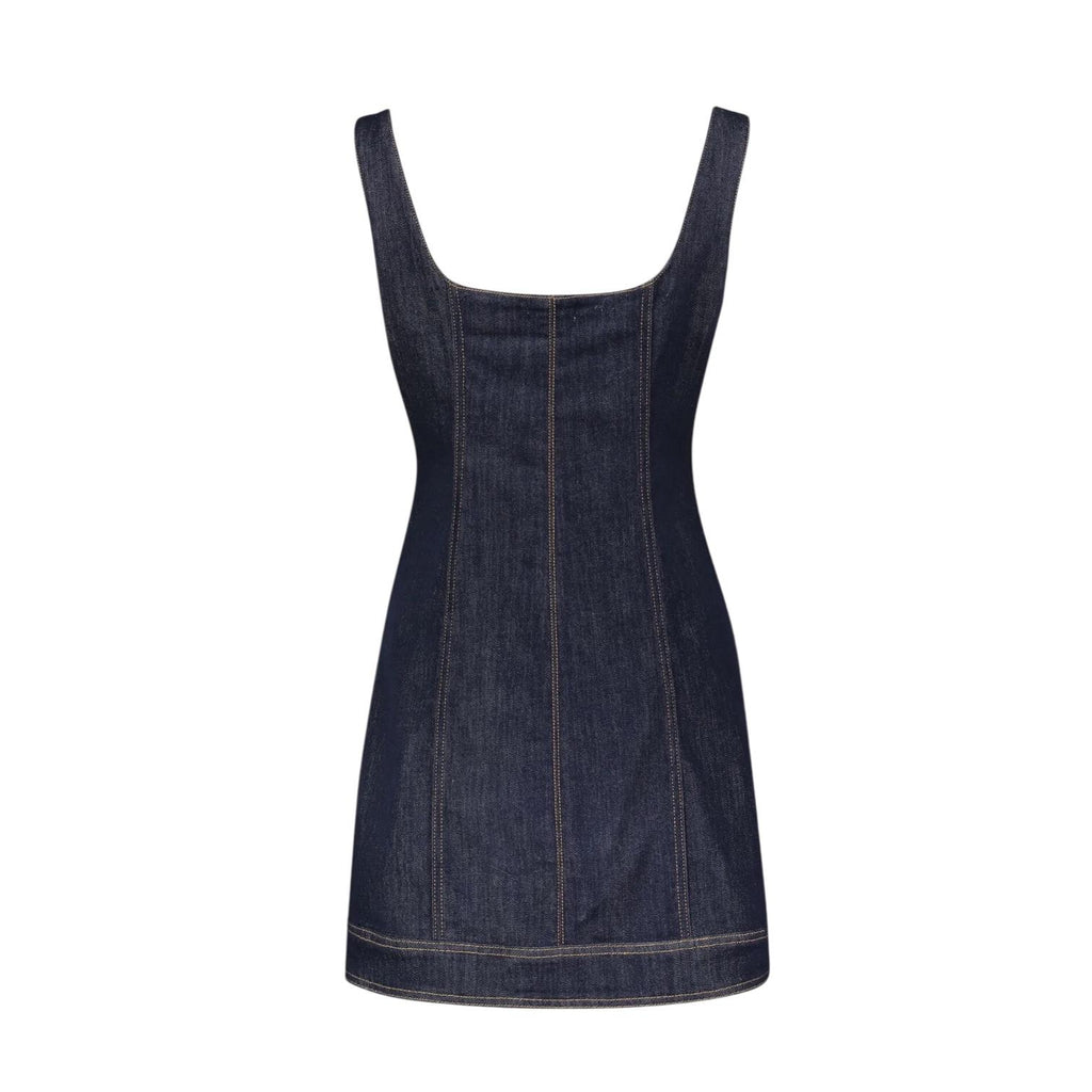Gaudì Abito Corto Donna Denim 611BD16002 Blu Scollatura Quadrata