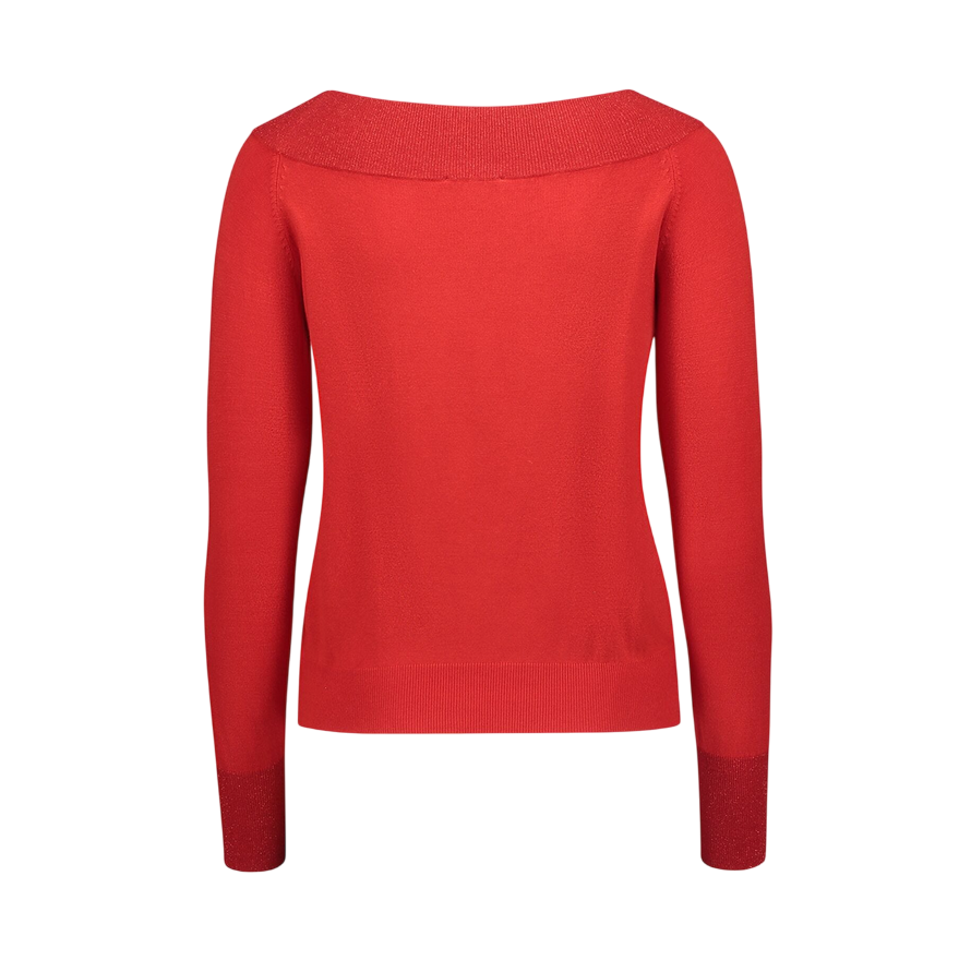 Gaudì Maglia Donna Off the Shoulder Rossa 521BD53015 | Maglione Spalle Scoperte