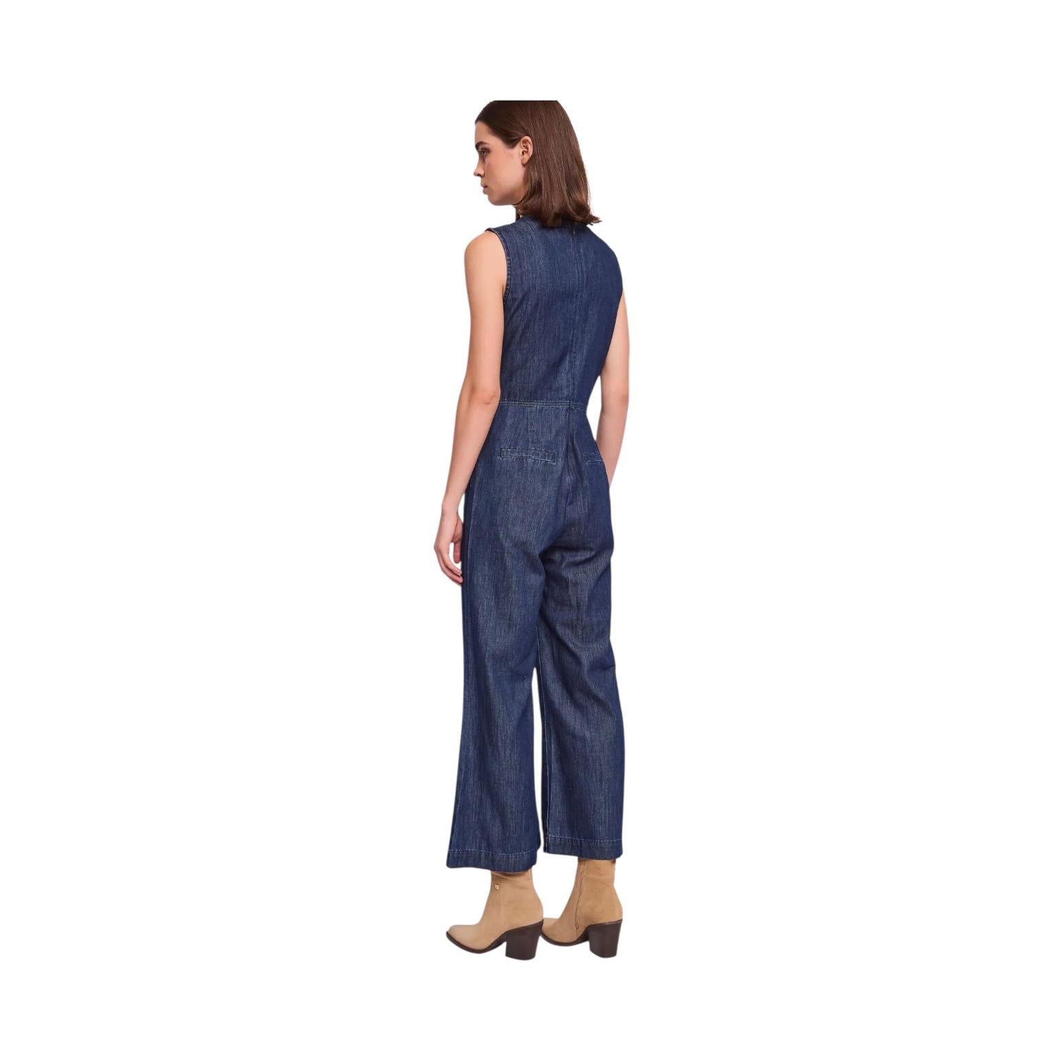 Gaudì Tuta Donna Denim Bottoni Dorati 611BD16006 Blu