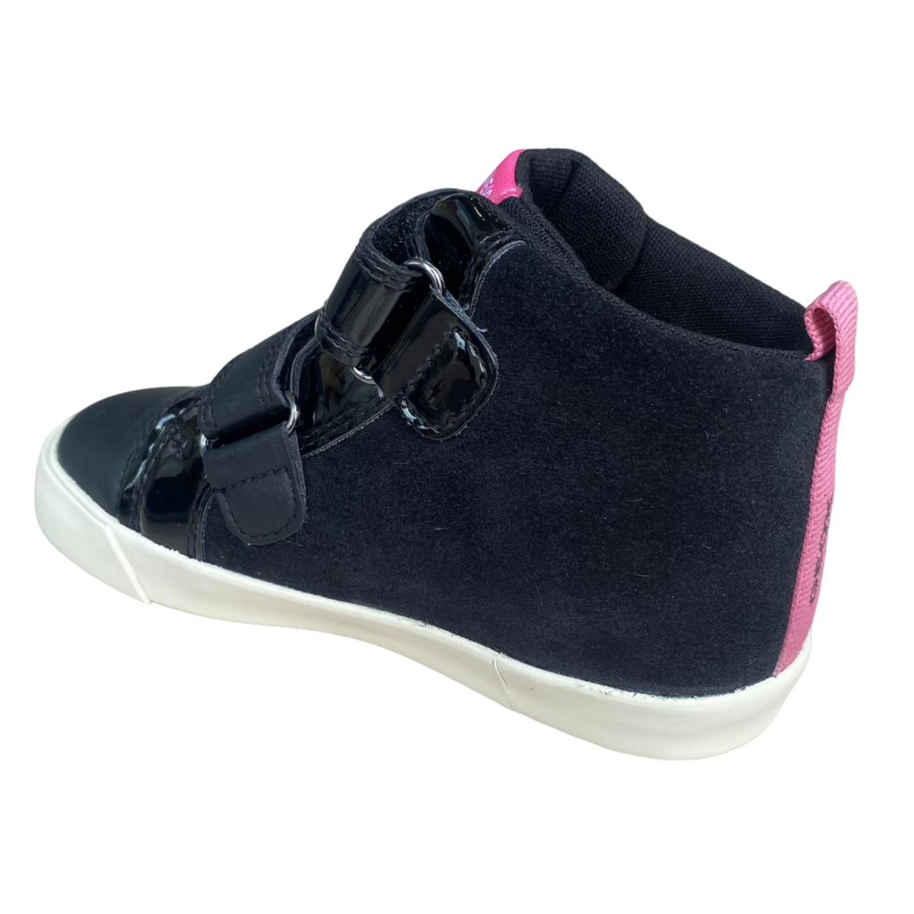 Geox scarpa sneakers con strappo da bambina Kilwi Minnie B46D5B 022HH C9289 nero-rosa