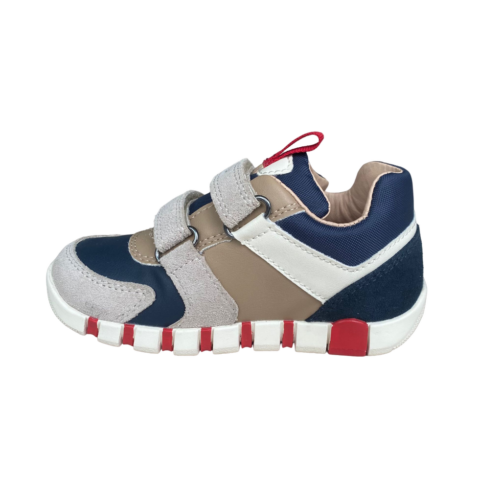 Geox Iupidoo B3555D Lifestyle Sneakers Bambino Beige Blu - 022BC C0819