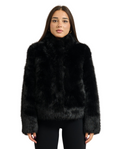 Yes Zee Giacca Corta Ecopelliccia Donna 1382-G004-0801 Nero