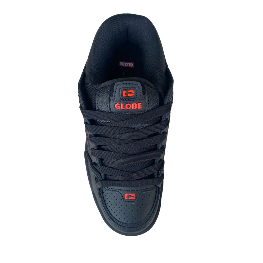 Globe Fusion Uomo Nero Rossa Lifestyle Sneakers - GBFUS20597