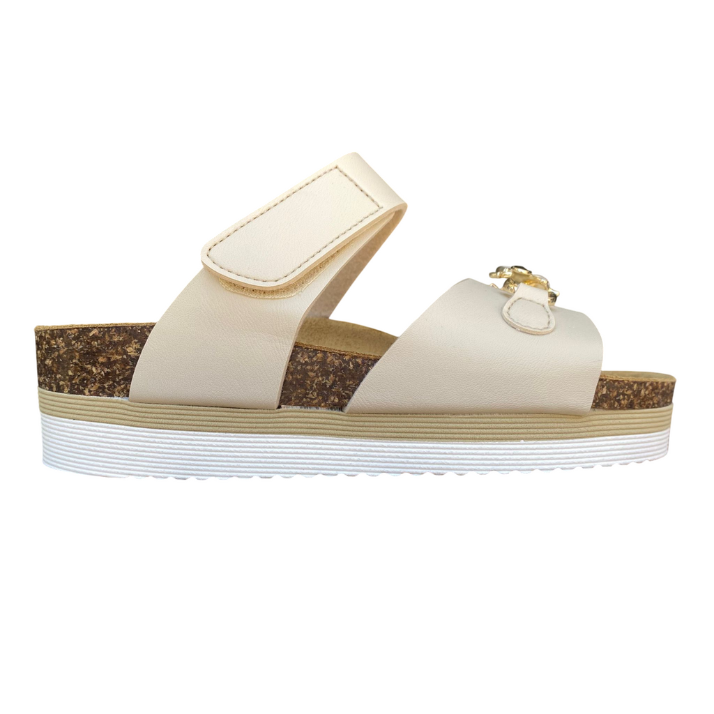 Goldstar Ciabatta Donna GS4888M - Sandalo Casual con Sottopiede in Pelle