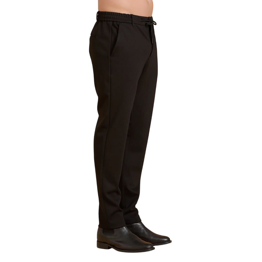 Griffai Pantalaccio Uomo Punto Milano Nero neroUGF3758 | Comfort Elasticizzato & Stile Casual