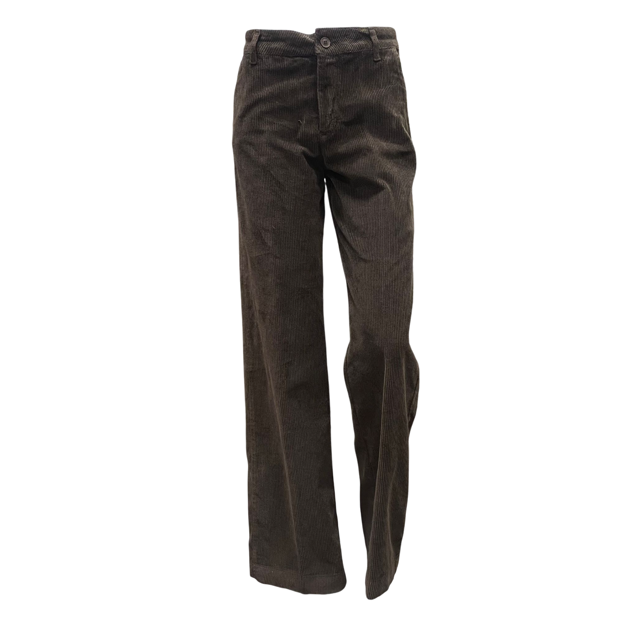 Griffai Pantalone Donna Velluto 500 righe DGF6014 Marrone – Stile Palazzo