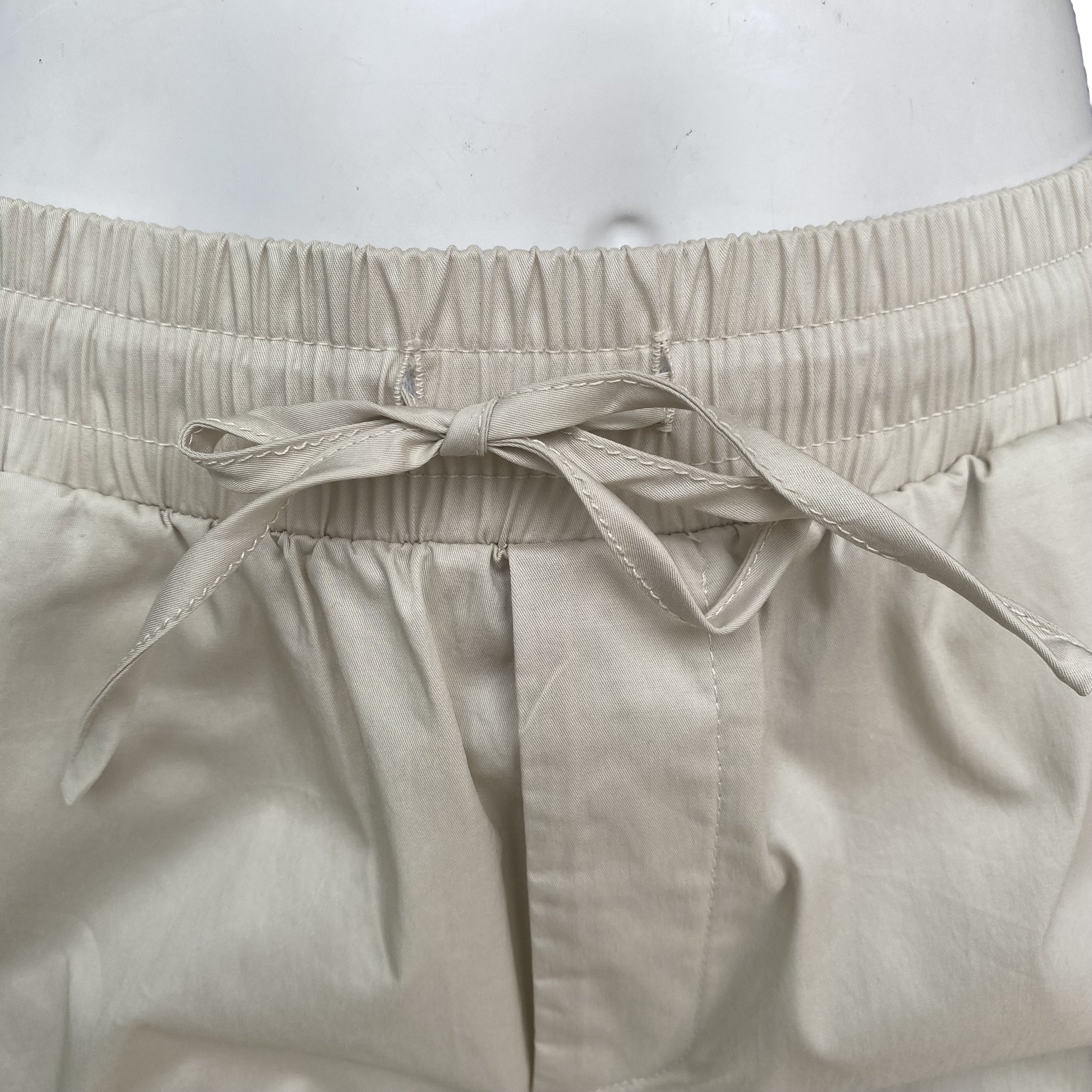 Griffai pantalone da donna in tessuto tecnico con elastico e laccio in vita DGP6306 beige