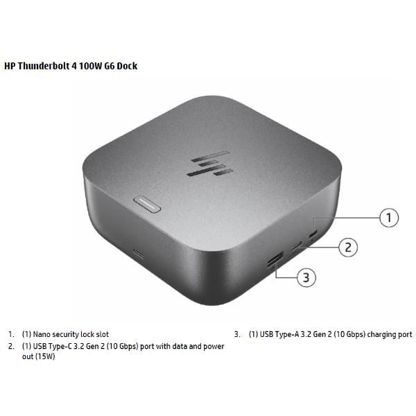Docking Station HP Thunderbolt 4 100 W G6 [9X472UT#ABZ]