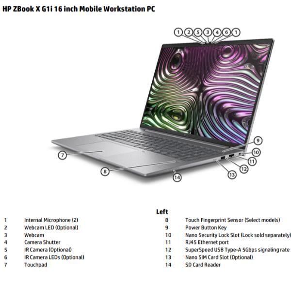 ZBook X G1i 16 Mobile Workstation Wolf Pro Security Edition [B72XQET#ABZ]