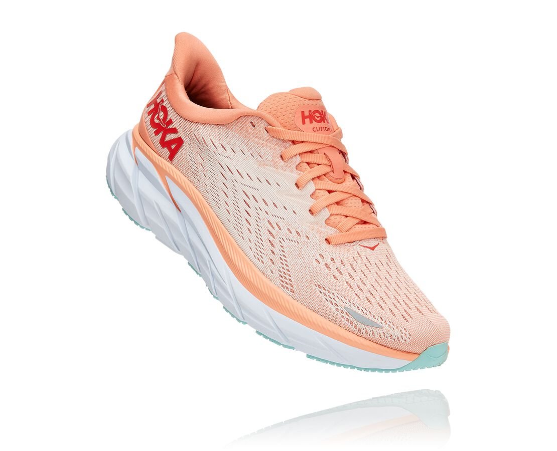 Hoka One One Clifton 8 1119394 Donna Cantaloupe Silver Peony