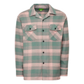 Huf Camicione unisex in flanella a quadri con ricamo Smash BU00168 rosa