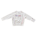 Champion felpa girocollo da ragazza Legacy C-Color Powerblend 404666 WW001 bianco