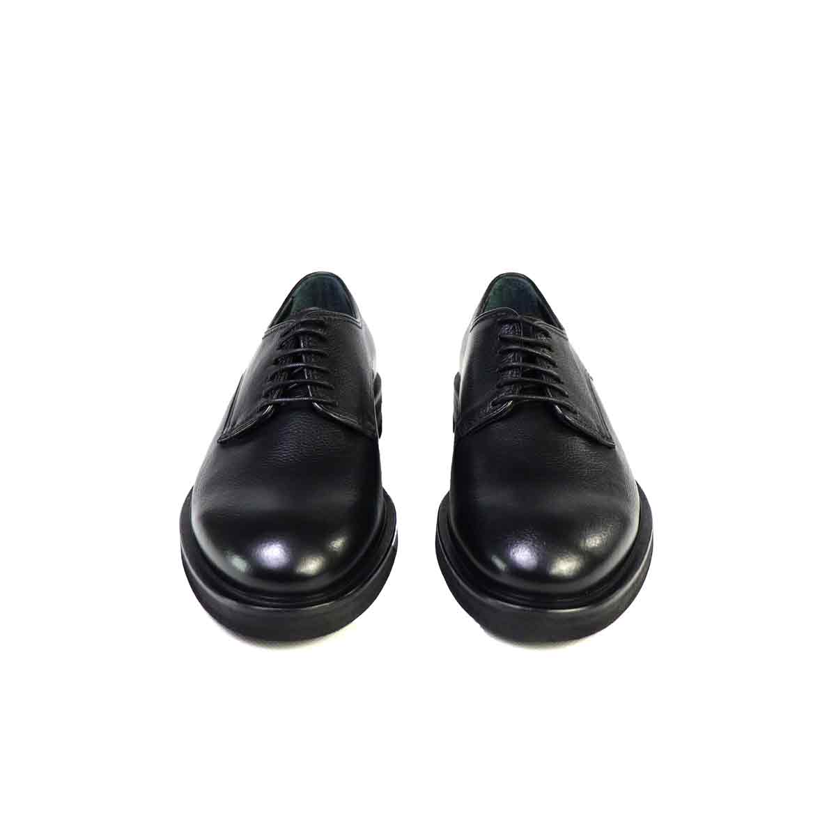 SCARPA CON LACCI GRAINED NERO