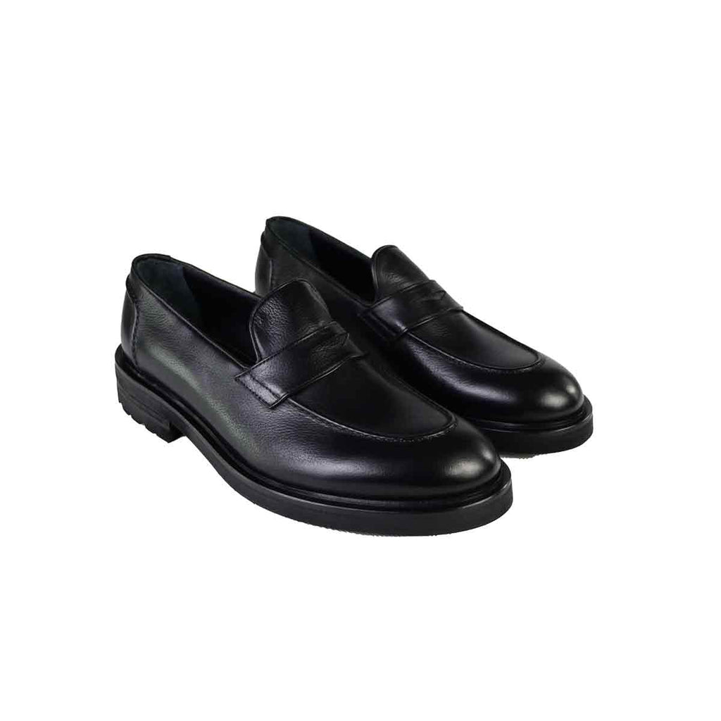 MOCASSINO BENDINA GRAINED NERO