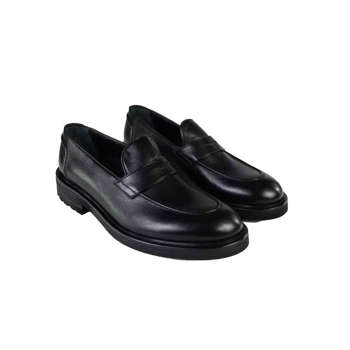 MOCASSINO BENDINA GRAINED NERO
