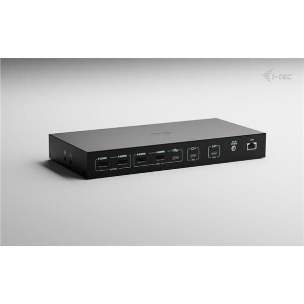 KVM Docking Station PRO per 3 HOST (PC, NB, Tablet, Console Gioco), 2 MONITOR, Alimentazione intelligente (1x92 W o 2x65 W) [C31KVMDOCKPDPRO]