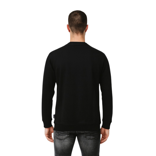 Icon Felpa Uomo Girocollo Nero ICUF2W6F001 – Casual, Confortevole e di Alta Qualità