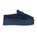Icon Sabot mocassino donna IC05264SD nero, nabuk e pelliccia.