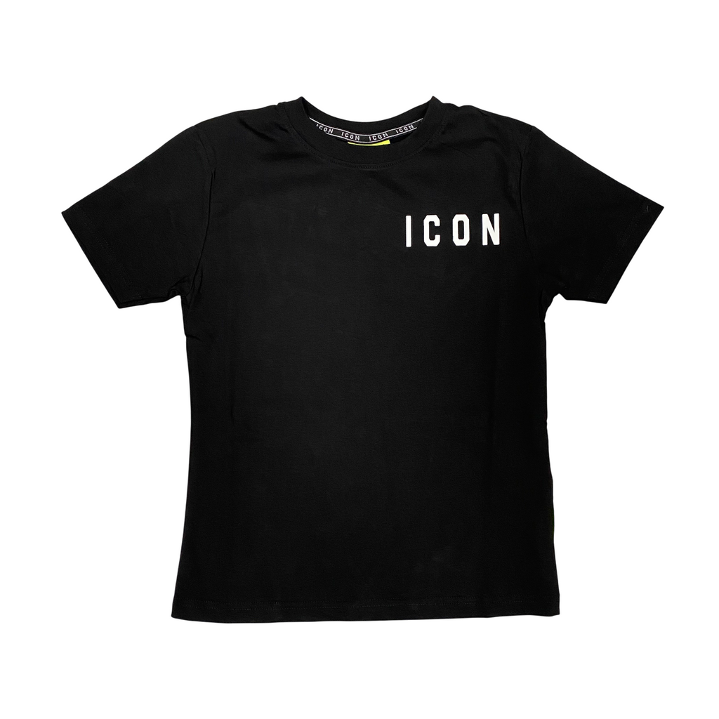 Icon maglietta manica corta junior con logo piccolo IBKS00487 nero