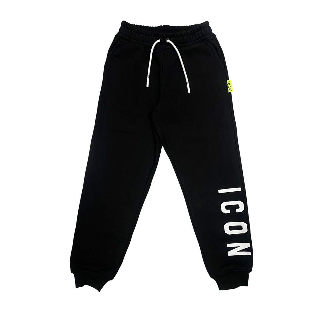 Icon pantalone junior con stampa logo IBSP00495 nero
