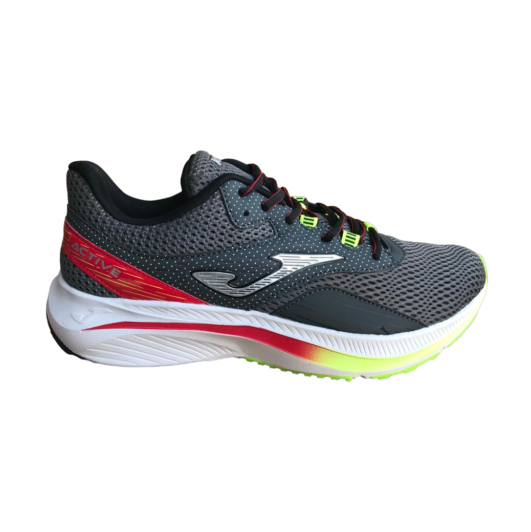 Joma Active 2330 8445757903266 Grey Red Scarpa Walking Fitness Uomo Camminate Lunghe