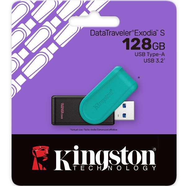Chiavetta DataTraveler Exodia S con cappuccio a rotazione [DTXS/128GB]