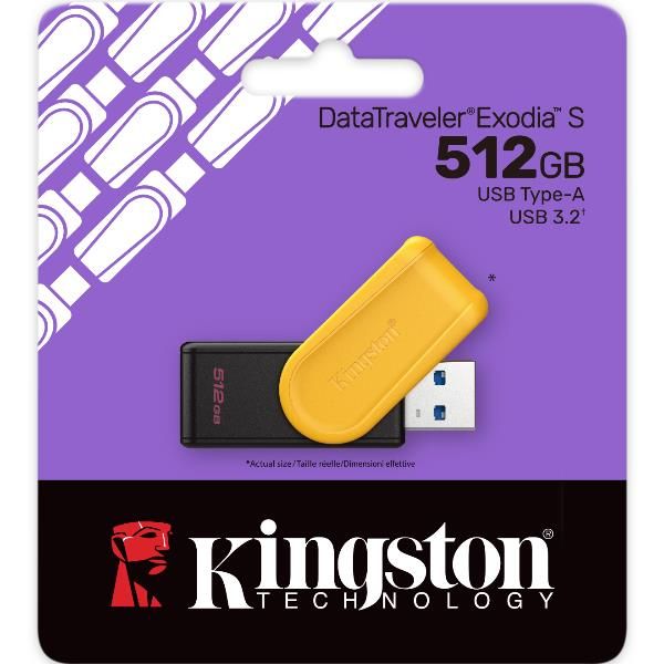 Chiavetta DataTraveler Exodia S con cappuccio a rotazione [DTXS/512GB]