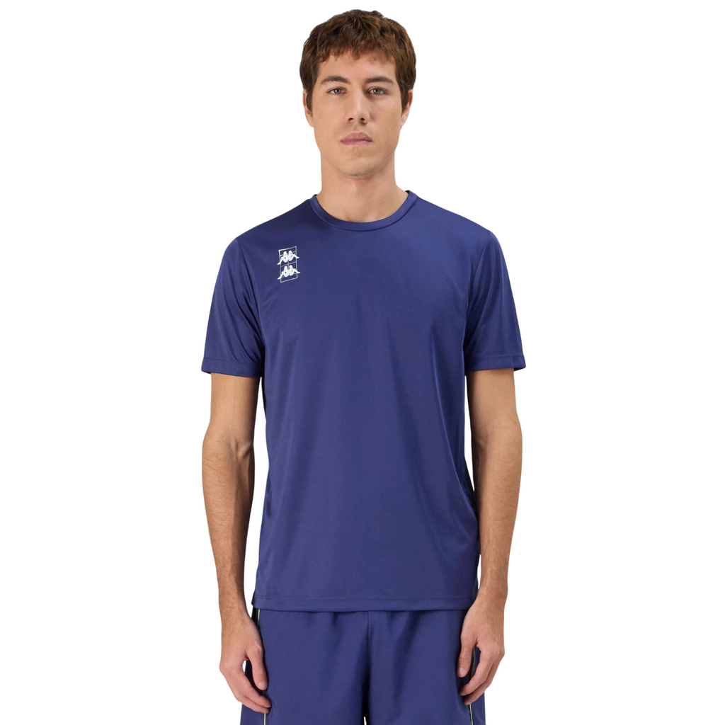 Kappa Maglietta manica corta Kombat Padel Fuyo 361I7IW A0V blu-giallo