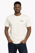 Pepe Jeans T-shirt Slim Fit Logo PM5010180 800 Off White Uomo