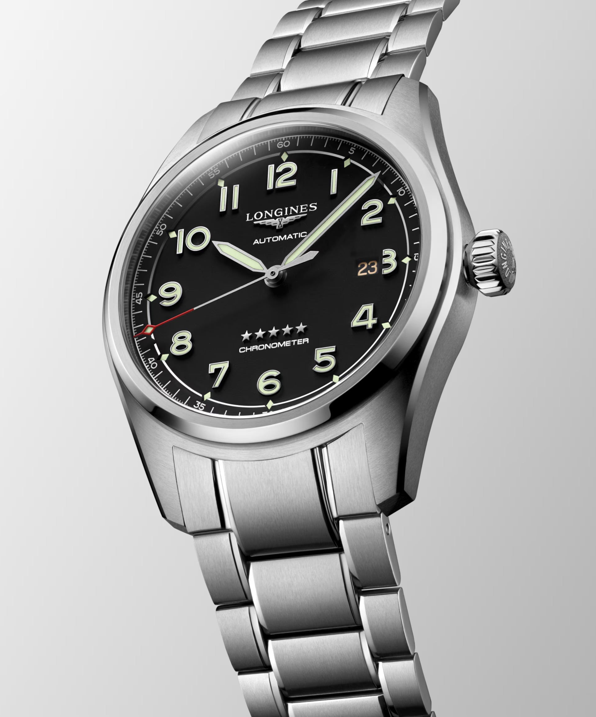 LONGINES SPIRIT Automatico Swiss Made Acciaio Quadrante Nero Ø 37/40/42 mm – L3.410.4.53.6