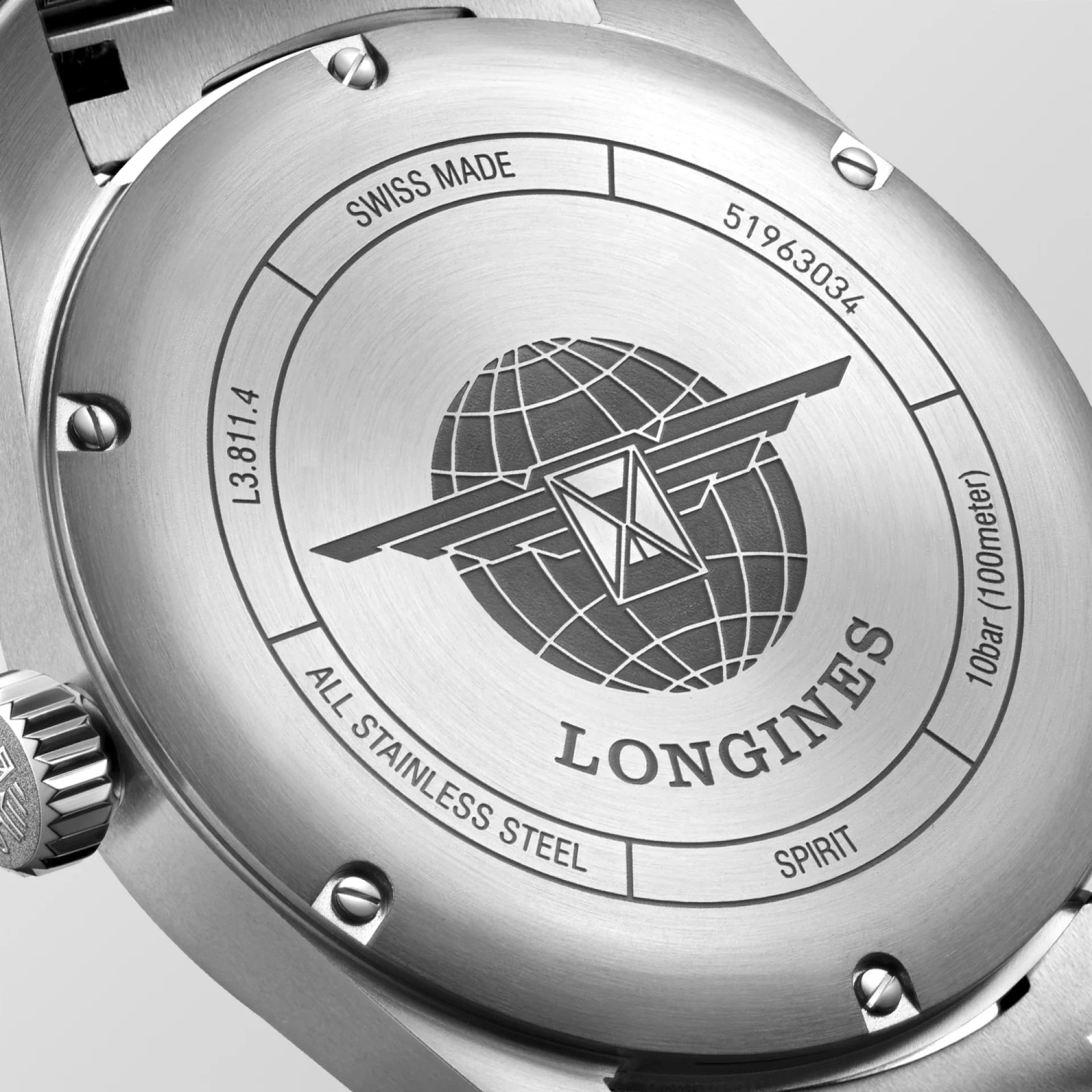 LONGINES SPIRIT Automatico Swiss Made Acciaio Quadrante Nero Ø 37/40/42 mm – L3.410.4.53.6