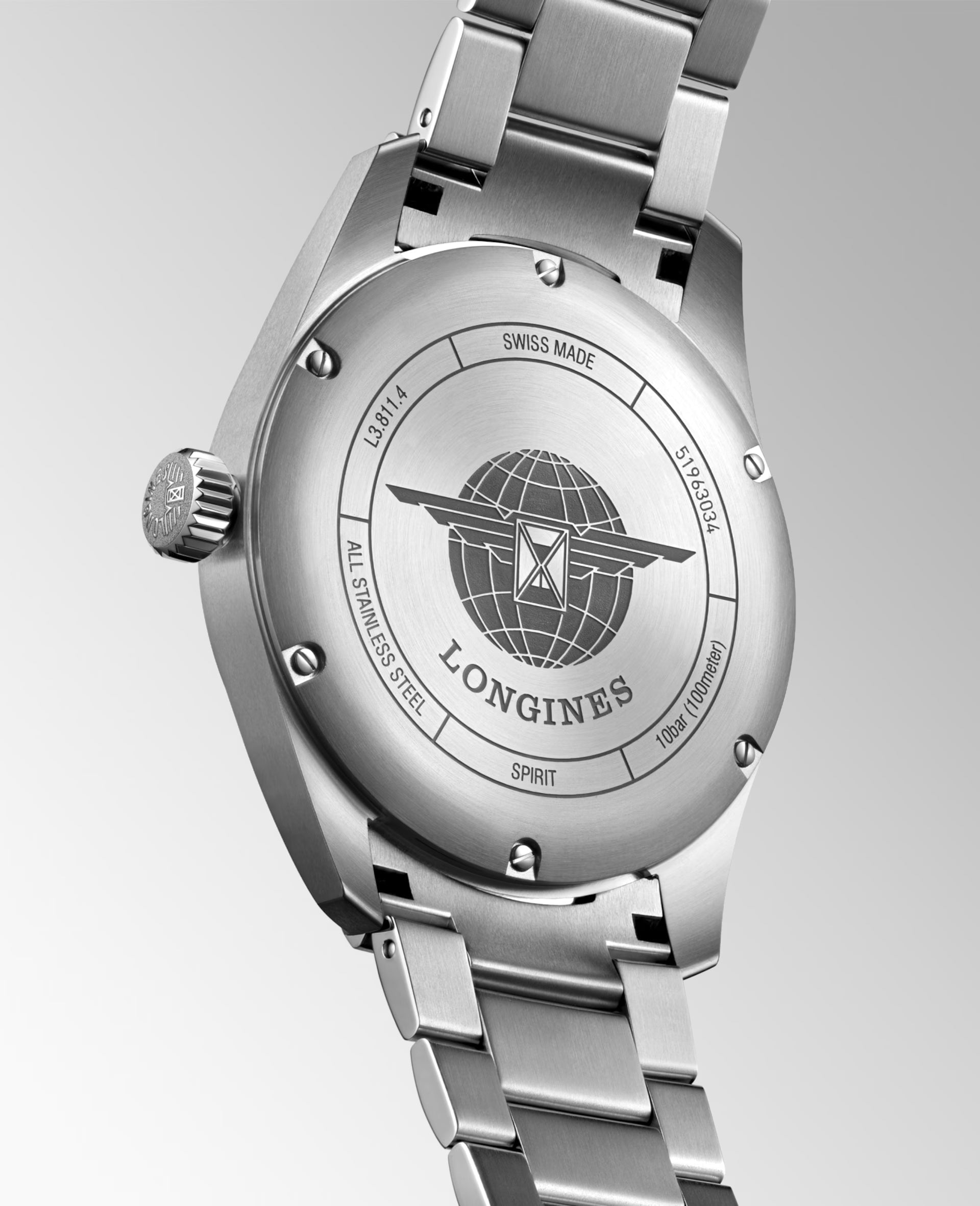 LONGINES SPIRIT Automatico Swiss Made Acciaio Quadrante Nero Ø 37/40/42 mm – L3.410.4.53.6
