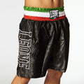 Leone Pantaloncino Boxe Satin Uomo AB733 Nero Cintura Tricolore