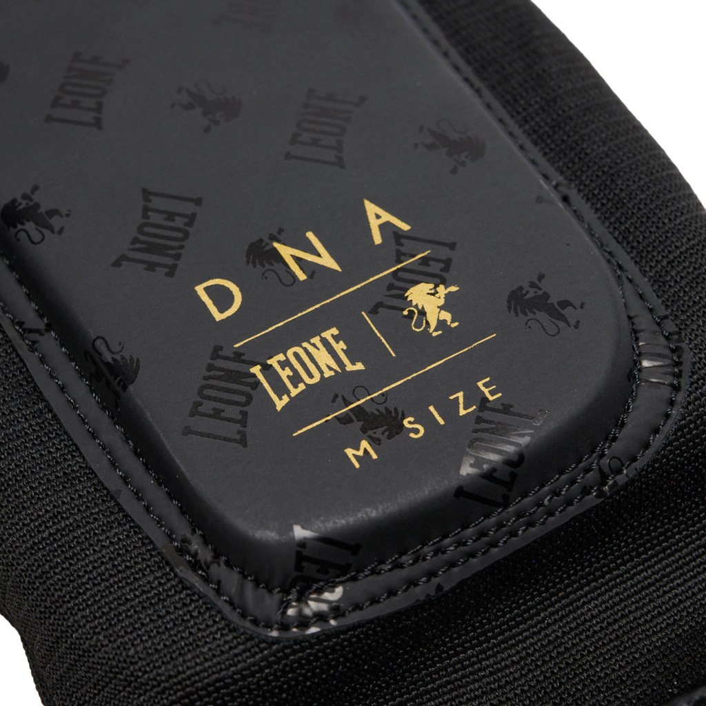 Leone Paratibia DNA PT123 Nero – Paratibia unisex, protezione kickboxing e muay thai, chiusura velcro