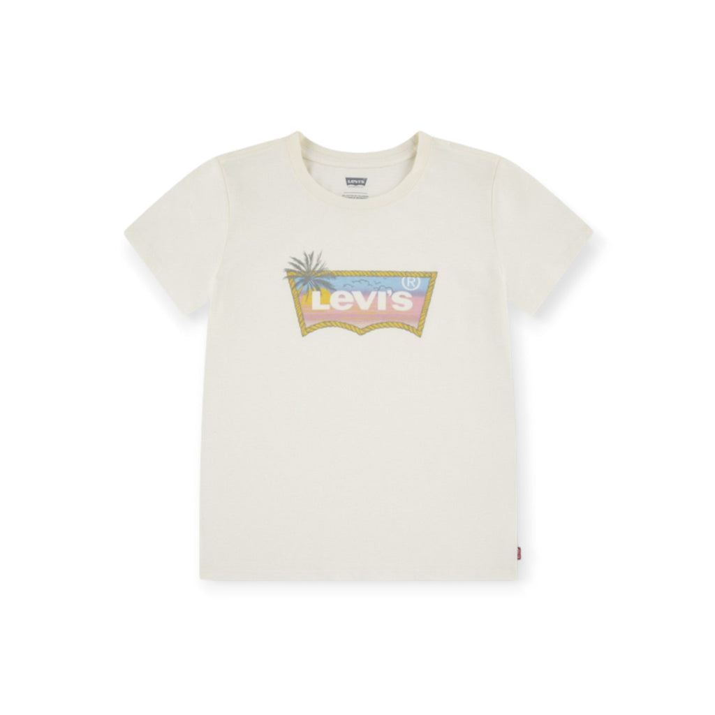 Levi's Kids maglietta manica corta da bambina 1ER169-W1E bianco antico