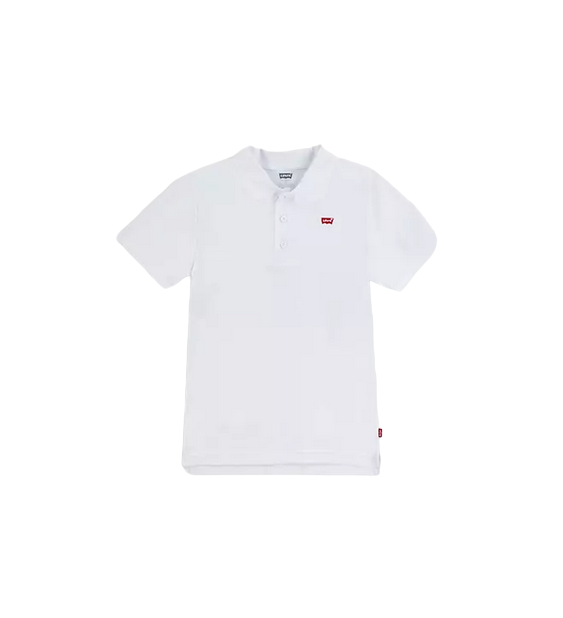 Levi's Kids polo manica corta junior con logo crest EA893-W3B bianco