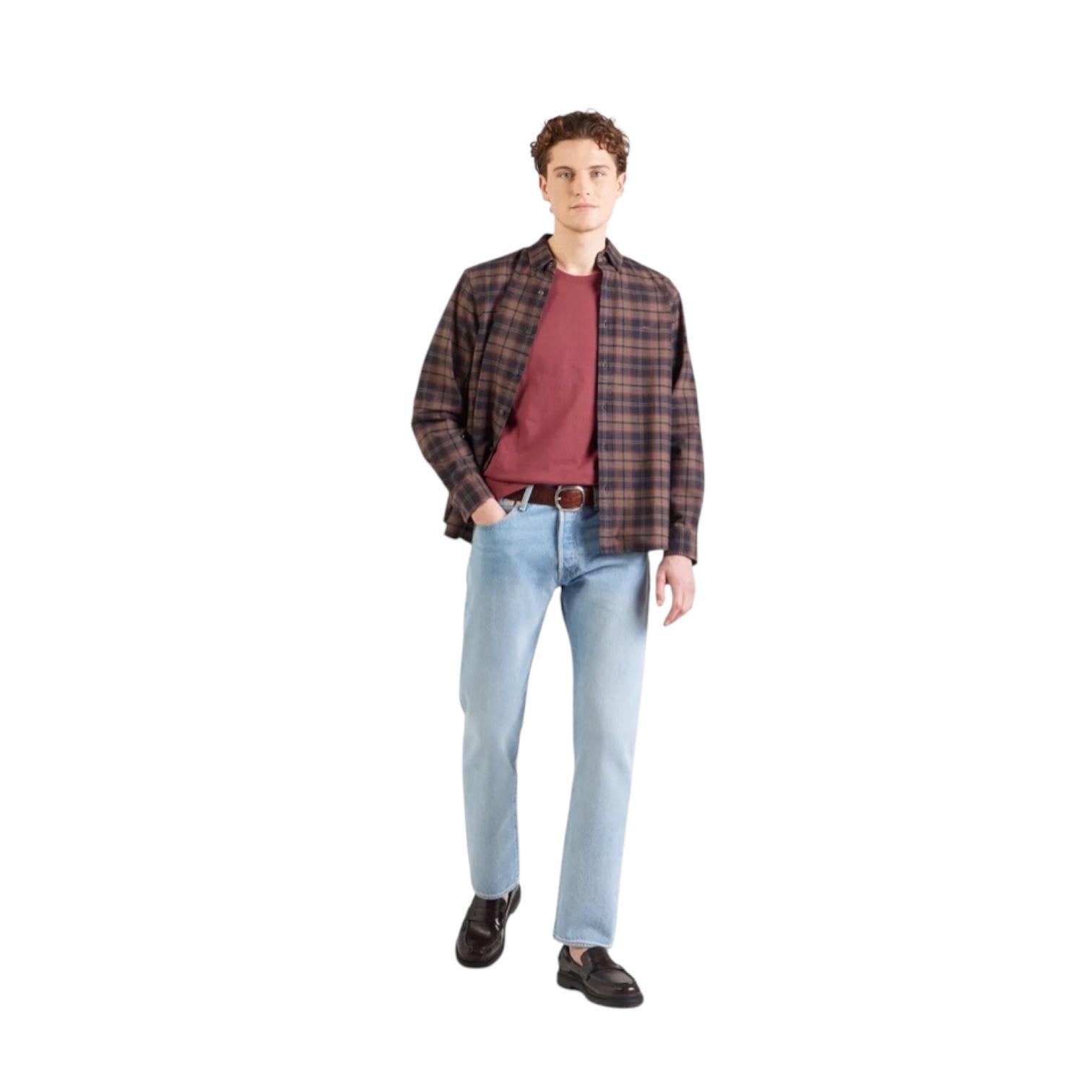 Levi's T-shirt Uomo Housemark Original Little Logo 566050308 Mattone