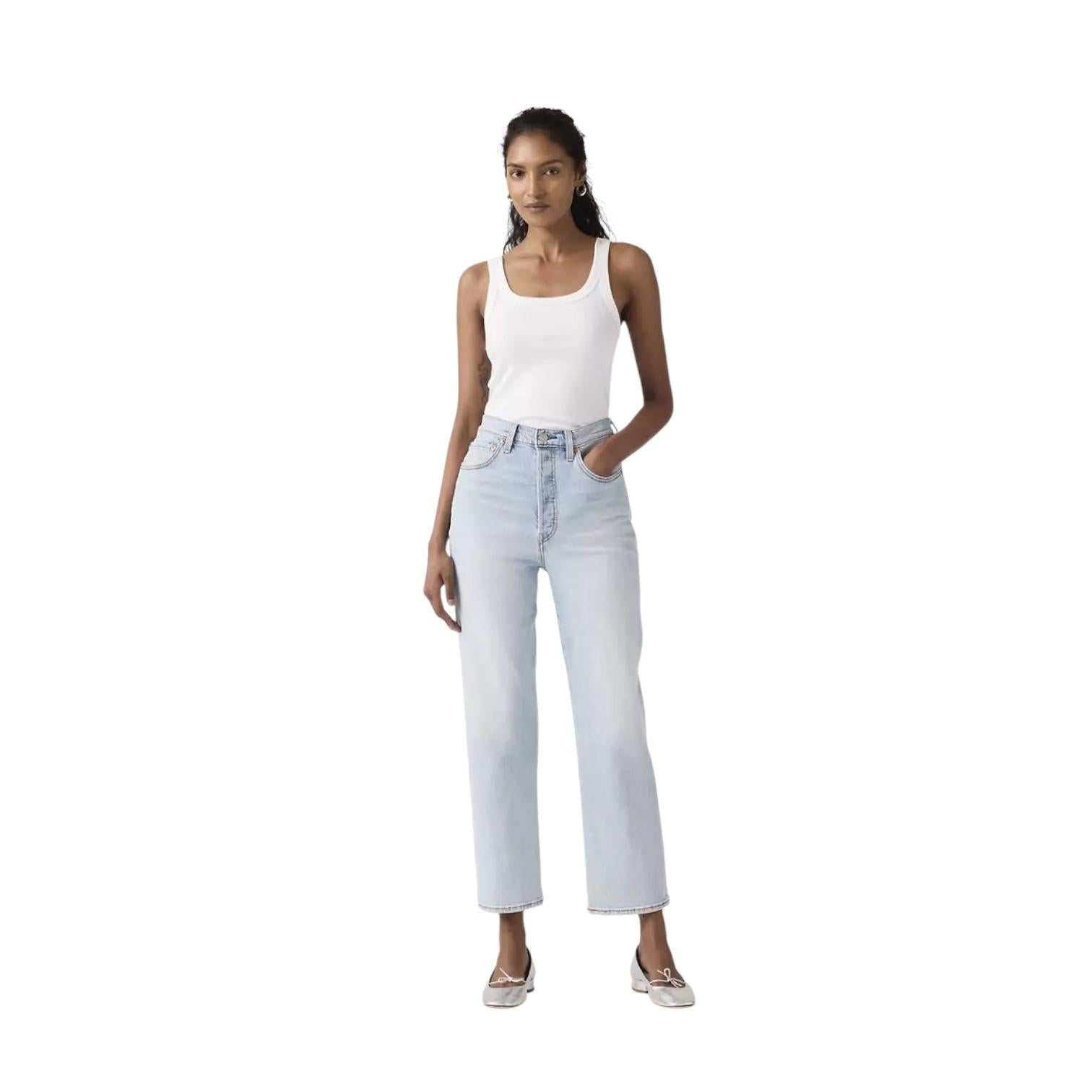Levi's Jeans Ribcage Straight Ankle 726930282 Filter Her Blu Donna